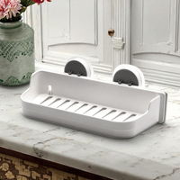 Panier de rangement mural moderne et durable en plastique ABS Organisateur Porte-ventouses sous vide pour salle de bain Coin douche Caddy