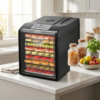 Déshydrateur alimentaire électrique professionnel à 9 plateaux - 700W, contrôle numérique avancé, température réglable, séchage uniforme pour viande séchée
