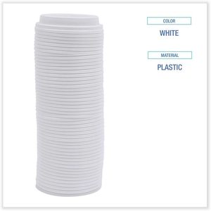 Couvre-gobelets en plastique blanc Boardwalk Deerfield pour gobelets de 10 à 20 oz - Product Image 1