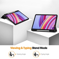 Funda de Cuero PU OMEVE para Xiaomi Redmi Pad Pro de 12.1 Pulgadas con Soporte para Lápiz, Funda Protectora para Tablet con Soporte Tríptico Inteligente de TPU Suave a Prueba de Golpes