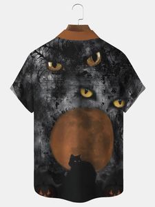 2024 <span class=keywords><strong>Terror</strong></span> Castle Shirt Elegante vacaciones Black Cat Digital 3D Impreso Camiseta <span class=keywords><strong>de</strong></span> manga corta para hombres - Product Image 4