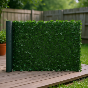 GreenLeaf Artificial Ivy <b>Fence</b> 59 X 118 In <b>Privacy</b> Screen Outdoor Garden Wall Decor Dark Green Backcloth UV Resistant - Product Image 2