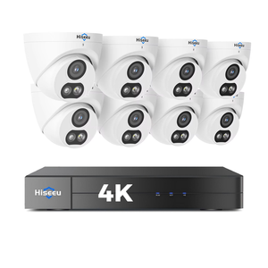 Système de caméra de sécurité POE Hiseeu 4K 8 canaux 8MP NVR avec capteur CMOS grand angle et vision nocturne couleur PK-8YHC88 Ni - Product Image 1
