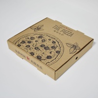 Embalaje de caja de comida corrugado desechable reciclable personalizado, caja de pizza de restaurante de comida rápida de papel