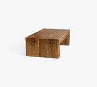 Table basse rectangulaire moderne en bois et table d'appoint pour salon, design minimaliste, structure en acier, facile à nettoyer