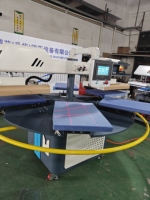 Presse à chaud rotative automatique à double tête et 6 stations 40x60cm avec positionnement laser pour sublimation et impression DTF