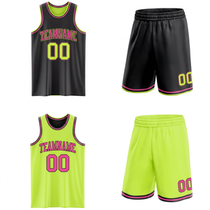 Conjunto de Camiseta de Baloncesto Reversible Personalizada, Impresión por Sublimación, Poliéster Transpirable, Nombre del Equipo, Número, Uniforme Deportivo Unisex para Adultos - Product Image 1