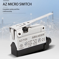 Micro-interrupteur à action rapide AZ-7120 avec levier articulé long, SPDT 1NO1NC 10A 250VAC, interrupteur de fin de course encastré pour applications industrielles