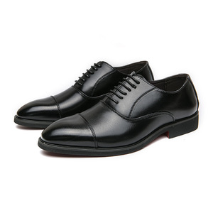 Nouvelles Chaussures Oxford en Cuir Imperméables Artisanales de Luxe Décontractées Britanniques pour Hommes – Idéales pour Mariage, Bureau et Tenues Professionnelles - Product Image 1