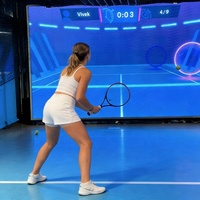 Simulateur de tennis interactif SQactivaPlay VR, machine de jeu pour parc d'attractions intérieur, 1 joueur, équipement d'entraînement de tennis 60-150.
