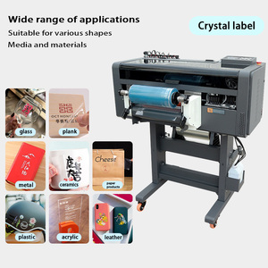 Crowdam in-và-cắt-plotter thiết lập mini 30cm UV máy A3 UV dtf Sticker phẳng máy in với tự động cắt Dải decal - Product Image 5