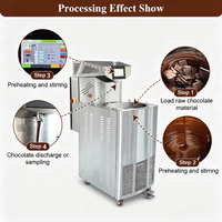 Máquina Templadora de Chocolate de Acero Inoxidable 304 de Grado Alimenticio con Dispensador Automático y Mesa Vibratoria