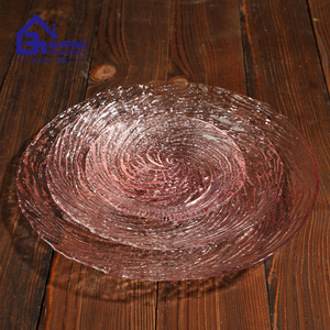 จานผลไม้แก้วเกลี<span class=keywords><strong>ย</strong></span>วสีชมพูขนาด8.1นิ้วเครื่องแก้วทำมือที่ไม่เหมือนใคร - Product Image 3