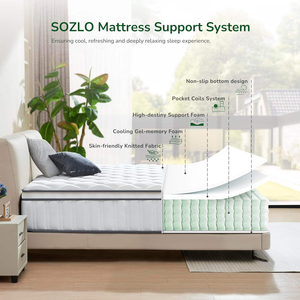 Colchón de Alta Calidad para Cama con Efecto Frío Grado Hotelero Tamaño Doble, King y Queen, Moderno con Memory Foam, Muelles Ensacados y Látex para Muebles del Hogar - Product Image 3