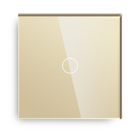 Mvava Plaque Frontale Murale Tactile en Verre Noir Or Gris Blanc pour Interrupteur Intelligent, Sans Touches de Fonction