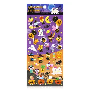 Custom hot selling removable foam puffy halloween sticker for holiday