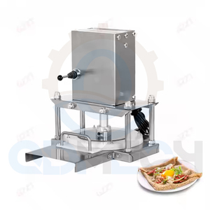 Eenvoudige Bediening Arabische Platte Dunne Deegpers Platte Broodmachine Platte Pannenkoekmachine Automatische Persmachine