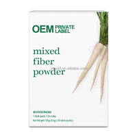 Poudre de suralimentation de supplément de fibres mélangées de Superfood de marque privée pour le nettoyage de la désintoxication soutien immunitaire poudre de fibres végétales diététique