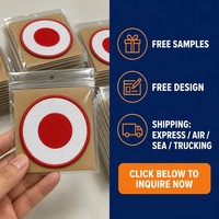 Patch brodé du drapeau du Japon à thermocoller pour casquettes, uniformes, personnalisable 	 Patch drapeau du Japon