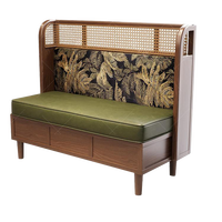 Ensemble de mobilier de restaurant contemporain en bois massif et cuir XZY OEM, table et chaises pour hôtel et café, sièges de banquette
