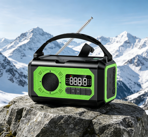 Radio météo solaire à manivelle 10000mAh avec batterie rechargeable, lampe torche LED AM/FM/WB - Product Image 3