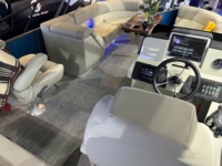 Perahu Ponton Mewah Aluminium 22ft Kecepatan Tinggi & Kapal Pesiar Sport dengan Mesin Luar Perahu, Siap untuk Rekreasi dan Hiburan Keluarga