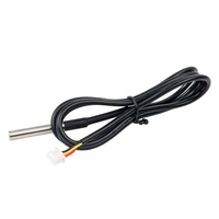 Termometer Probe Temperatur Tahan Air DS18B20 1/2/3/4/5 meter dengan Kabel Tahan Panas dengan terminal XH2.54