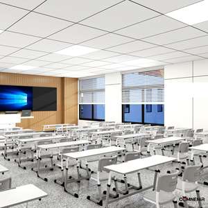 Ensemble de bureau double durable pour étudiant avec hauteur réglable-Convient aux cours de tutorat privé des enseignants du collège - Product Image 5