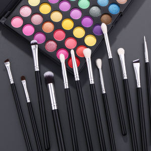 Ensemble de 12 pinceaux de maquillage professionnels pour le visage et les yeux, poils de chèvre, pour les yeux, les sourcils, le liner, les lèvres, outil cosmétique, kit de pinceaux de maquillage pour les yeux - Product Image 1