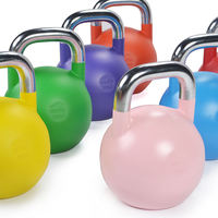 Ensemble de Kettlebells en Fer Colorés de Haute Qualité, Vente en Gros Usine, Durables pour Usage Commercial, Équipement de Fitness pour Salle de Sport