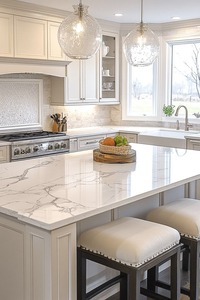Quartz Calcutta Loria – Surface à fines veines, élégante, inspirée du Calacatta - Product Image 1