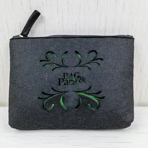 Hemp Jute Felt Eco Friendly Toiletry Make up Makeup Pouch Cosmetic Bag Set Eco Friendly Recycled Boho Premium Bamboo Natural PVC