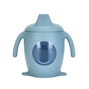 Gobelet à bec en silicone pour bébé avec poignée, grande forme de gourde, anti-chute et anti-fuite, pour 6 mois ou plus - Product Image 4