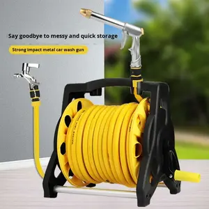 BOYI Ensemble de pistolets d'arrosage portables en PVC, anti-corrosion, avec enrouleurs de tuyau vides, norme ANSI, diamètre 1/2'' pour le rangement des tuyaux - Product Image 6