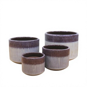 Macetas de cerámica artesanales de diferentes tamaños, personalizadas en fábrica en Vietnam, para decoración del hogar, con embalaje personalizado. - Product Image 1