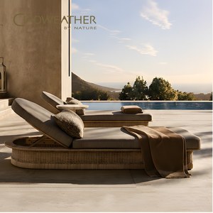 Chaises longues <span class=keywords><strong>de</strong></span> piscine en rotin et teck au design moderne, transats <span class=keywords><strong>de</strong></span> plage pour <span class=keywords><strong>bain</strong></span> <span class=keywords><strong>de</strong></span> <span class=keywords><strong>soleil</strong></span>, mobilier <span class=keywords><strong>de</strong></span> jardin extérieur - Product Image 1