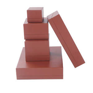 에버윈 맞춤형 로고 고급 PU 가죽 커버 종이 반지 귀걸이 목걸이 펜던트 팔찌 시계 보석 포장 상자 - Product Image 3