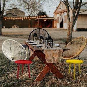 Chaise de salle <span class=keywords><strong>à</strong></span> manger empilable pour l'extérieur, chaises de balcon Acapulco, ensemble de chaises <span class=keywords><strong>à</strong></span> <span class=keywords><strong>bascule</strong></span>, durables, en rotin PE, chaise pas chère - Product Image 2