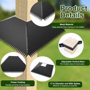 Sincapları kuş evlerinden uzak tutmak için sivri uçlu Metal 4x4 <span class=keywords><strong>Post</strong></span> Mount sincap saptırma plakaları - Product Image 5