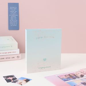 Aidou Mini álbum de fotos 3 pulgadas 5 pulgadas Color degradado Almacenamiento de tarjetas pequeñas Diseño de hojas sueltas Etiqueta de tarjeta <span class=keywords><strong>Goo</strong></span> Foto de superficie dura - Product Image 6