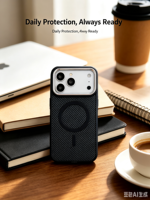 Étui de téléphone portable de luxe en TPU+PC orange antichoc avec anneau magnétique pour iPhone 18 PRO Max