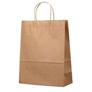 Bolsas de Papel Kraft Marrón Clásicas al por Mayor con Asas de Cuerda Trenzada, Duraderas, Impermeables, Biodegradables y Ecológicas para Alimentos - Product Image 4