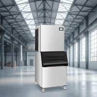 Machine à glace granulaire commerciale de 120 kg avec compresseur et pompe à eau contrôlés par PLC, facile à utiliser pour la transformation alimentaire et les boissons
