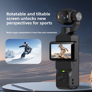 Caméra d'action portable 4K Ultra HD avec trépied, caméra Vlog 180° ° /90 °   Wi-Fi de poche multi-angle à rotation libre pour <span class=keywords><strong>Time</strong></span> <span class=keywords><strong>Lapse</strong></span> OEM - Product Image 4