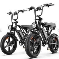 Vélo de montagne électrique spécial trajets quotidiens, pneus larges tout-terrain, moteur arrière 500W, freins à disque doubles 48V, batterie lithium 15Ah durable