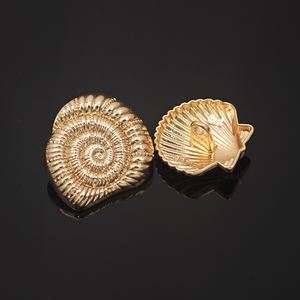 Botones de Costura Personalizados de Fábrica, Botones de Metal con Forma Irregular de Concha Marina, Estrella de Mar, Botones Elegantes para Mujer - Product Image 3