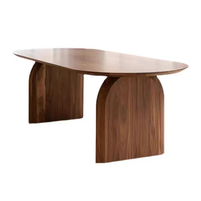 Minimalist home nook bar dining table solid wood negotiation tea table creative desk workbench designer restaurant long table