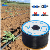 Kit d'irrigation goutte à goutte durable en plastique pour serre agricole, épaisseur 0,3 mm, espacement 30 cm, ligne d'irrigation 16 mm, 3000 m