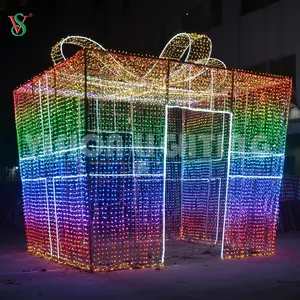 LEDライト3Dクリスマス大型ギフトボックスモチーフ照明屋外商業装飾用