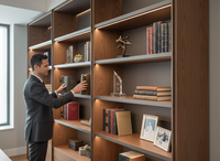 Profilé LED en alliage d'aluminium pour éclairage d'armoire, étagère, bibliothèque, éclairage LED à angle réglable YBKTJD-24